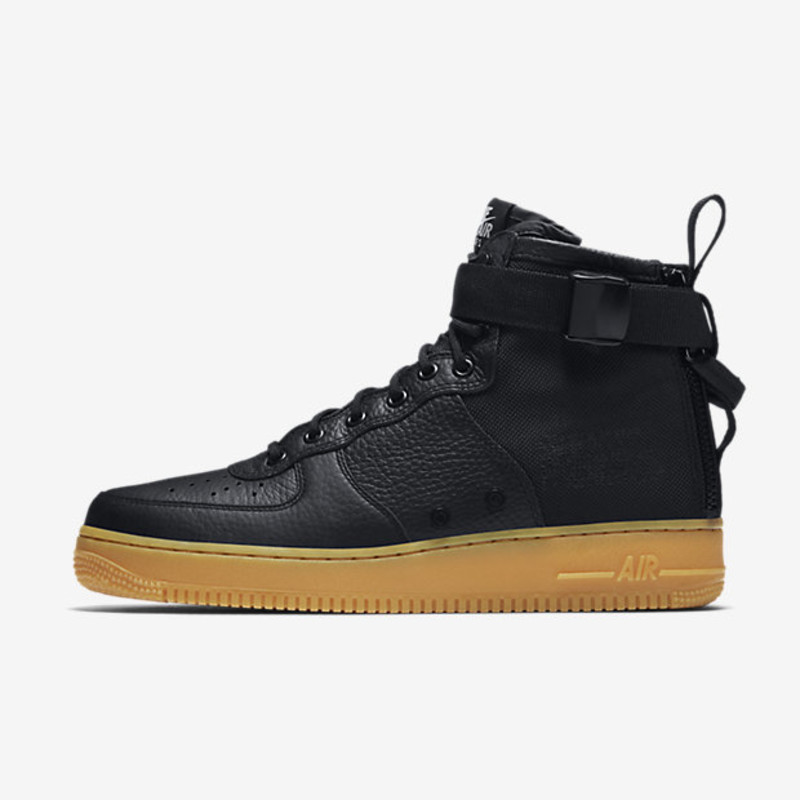 Nike sf air force 1 mid hot sale black white